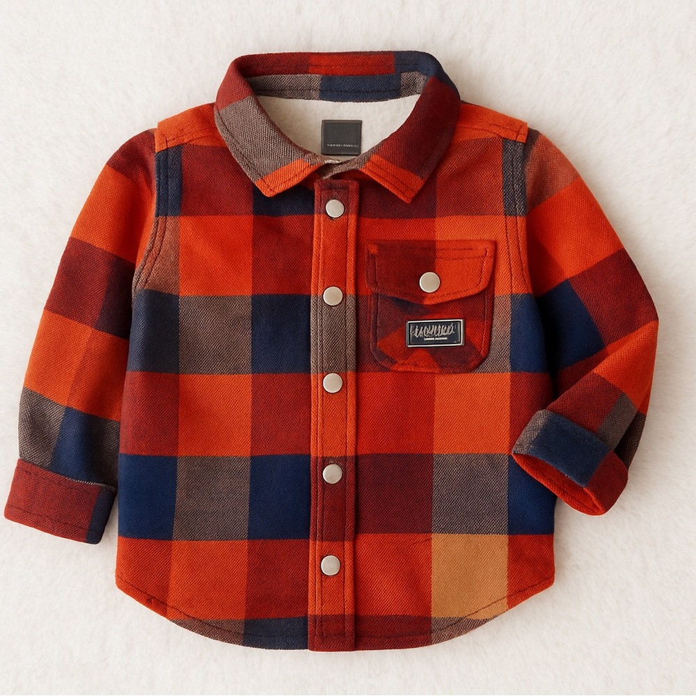 Eddie Bauer Kids Plaid Shirt - Red and Blue